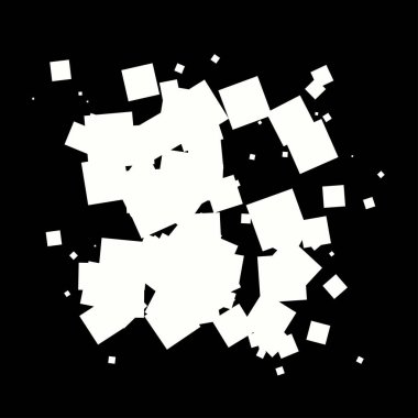 Soyut çakışan kareler element vektör çizimi