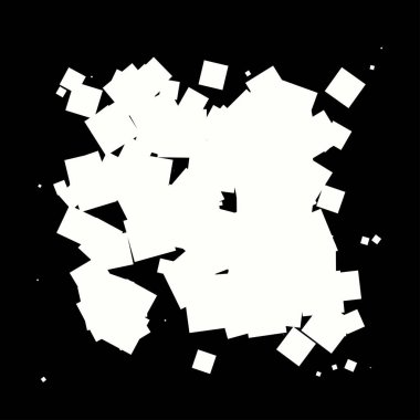 Soyut çakışan kareler element vektör çizimi