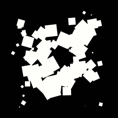 Soyut çakışan kareler element vektör çizimi