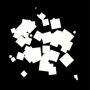 Soyut çakışan kareler element vektör çizimi