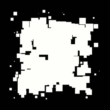 Soyut çakışan kareler element vektör çizimi