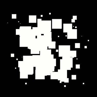 Soyut çakışan kareler element vektör çizimi