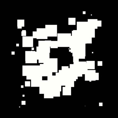 Soyut çakışan kareler element vektör çizimi