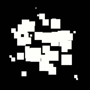 Soyut çakışan kareler element vektör çizimi