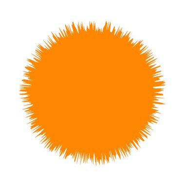 Soyut radyal, geometrik vektör tasarım elemanı. Şekilsel olmayan dairesel dekorasyon ögesi