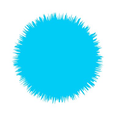 Soyut radyal, geometrik vektör tasarım elemanı. Şekilsel olmayan dairesel dekorasyon ögesi