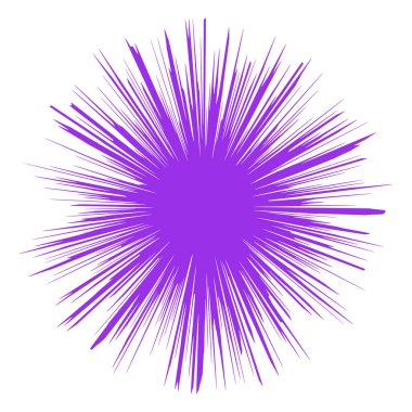 Soyut radyal, geometrik vektör tasarım elemanı. Şekilsel olmayan dairesel dekorasyon ögesi