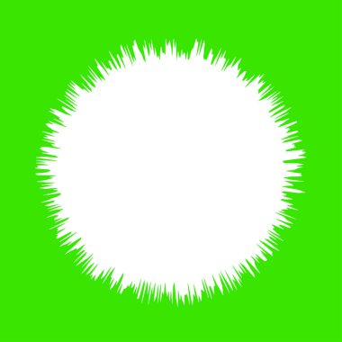 Soyut radyal, geometrik vektör tasarım elemanı. Şekilsel olmayan dairesel dekorasyon ögesi