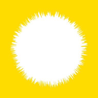 Soyut radyal, geometrik vektör tasarım elemanı. Şekilsel olmayan dairesel dekorasyon ögesi