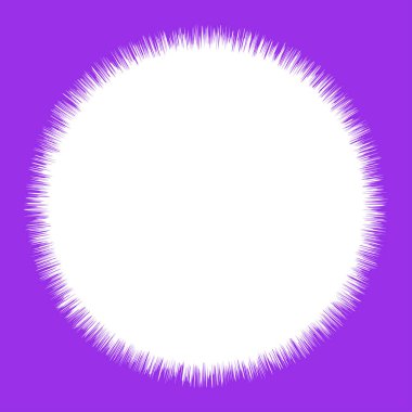 Soyut radyal, geometrik vektör tasarım elemanı. Şekilsel olmayan dairesel dekorasyon ögesi