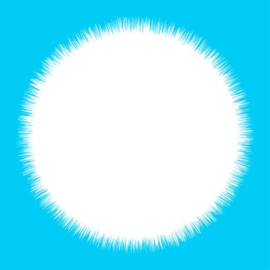 Soyut radyal, geometrik vektör tasarım elemanı. Şekilsel olmayan dairesel dekorasyon ögesi