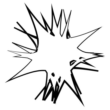 Soyut rastgele geometrik şekil. Figüratif olmayan, figüratif olmayan sanatsal çizimler