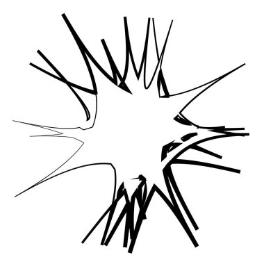 Soyut rastgele geometrik şekil. Figüratif olmayan, figüratif olmayan sanatsal çizimler