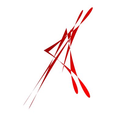 Soyut rastgele geometrik şekil. Figüratif olmayan, figüratif olmayan sanatsal çizimler