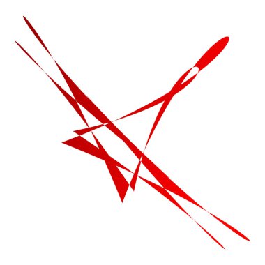 Soyut rastgele geometrik şekil. Figüratif olmayan, figüratif olmayan sanatsal çizimler