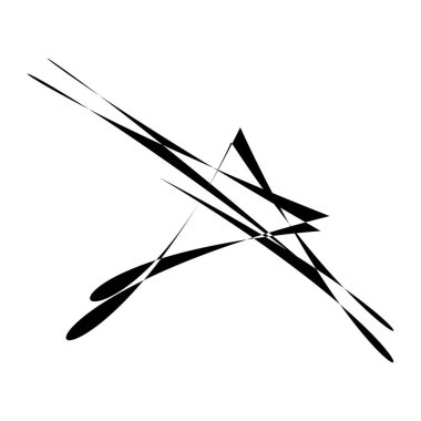 Soyut rastgele geometrik şekil. Figüratif olmayan, figüratif olmayan sanatsal çizimler