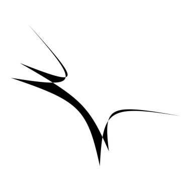 Soyut rastgele geometrik şekil. Figüratif olmayan, figüratif olmayan sanatsal çizimler