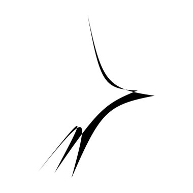 Soyut rastgele geometrik şekil. Figüratif olmayan, figüratif olmayan sanatsal çizimler