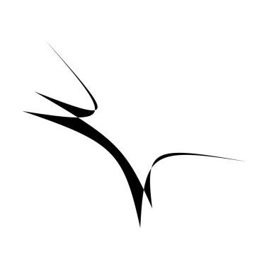 Soyut rastgele geometrik şekil. Figüratif olmayan, figüratif olmayan sanatsal çizimler