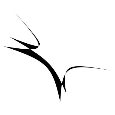 Soyut rastgele geometrik şekil. Figüratif olmayan, figüratif olmayan sanatsal çizimler