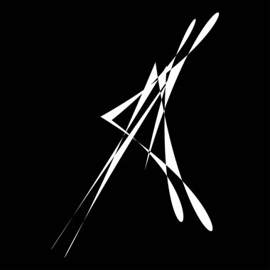 Soyut rastgele geometrik şekil. Figüratif olmayan, figüratif olmayan sanatsal çizimler