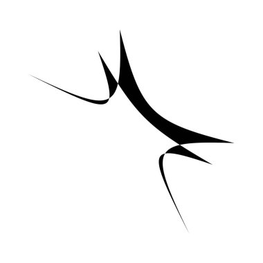 Soyut rastgele geometrik şekil. Figüratif olmayan, figüratif olmayan sanatsal çizimler