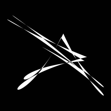 Soyut rastgele geometrik şekil. Figüratif olmayan, figüratif olmayan sanatsal çizimler