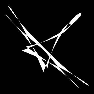 Soyut rastgele geometrik şekil. Figüratif olmayan, figüratif olmayan sanatsal çizimler
