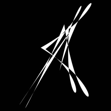 Soyut rastgele geometrik şekil. Figüratif olmayan, figüratif olmayan sanatsal çizimler