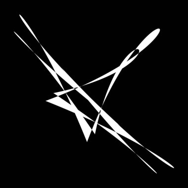 Soyut rastgele geometrik şekil. Figüratif olmayan, figüratif olmayan sanatsal çizimler