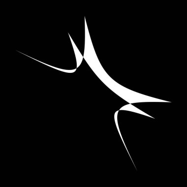 Soyut rastgele geometrik şekil. Figüratif olmayan, figüratif olmayan sanatsal çizimler