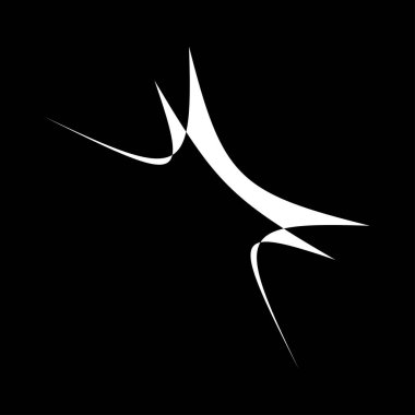 Soyut rastgele geometrik şekil. Figüratif olmayan, figüratif olmayan sanatsal çizimler