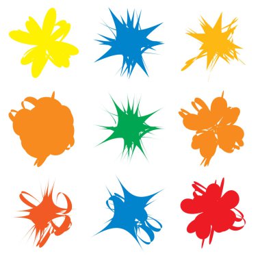 Soyut rastgele geometrik şekil. Figüratif olmayan, figüratif olmayan sanatsal çizimler