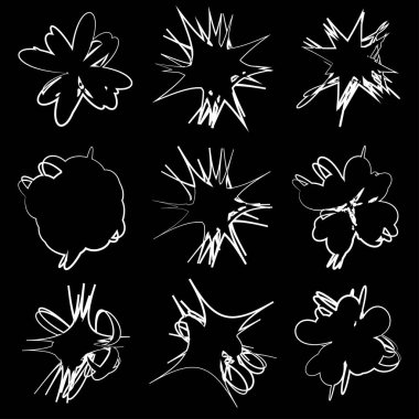 Soyut rastgele geometrik şekil. Figüratif olmayan, figüratif olmayan sanatsal çizimler