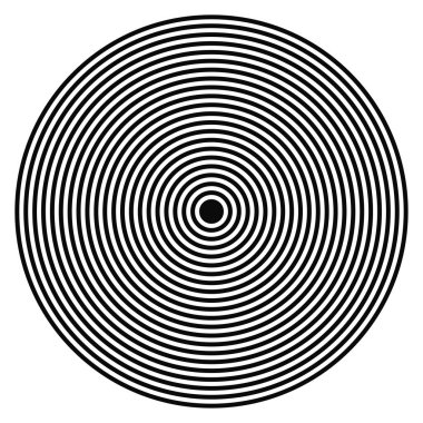 Eşmerkezli dairesel daireler, halka tasarımı element simgesi. Stock vektör illüstrasyonu, klip- art grafikleri