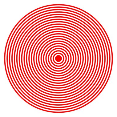 Eşmerkezli dairesel daireler, halka tasarımı element simgesi. Stock vektör illüstrasyonu, klip- art grafikleri