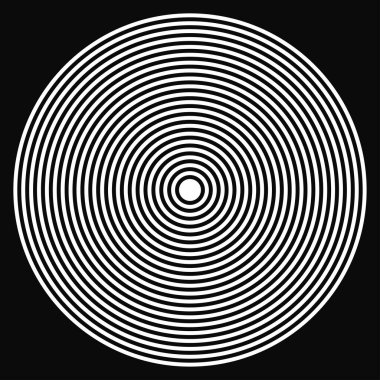 Eşmerkezli dairesel daireler, halka tasarımı element simgesi. Stock vektör illüstrasyonu, klip- art grafikleri