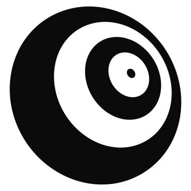 Eşmerkezli dairesel daireler, halka tasarımı element simgesi. Stock vektör illüstrasyonu, klip- art grafikleri