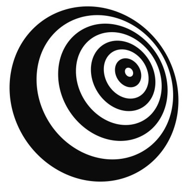 Eşmerkezli dairesel daireler, halka tasarımı element simgesi. Stock vektör illüstrasyonu, klip- art grafikleri