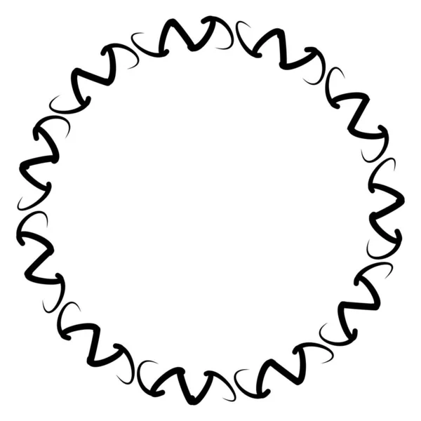 Абстрактний Радіальний Геометричний Векторний Елемент Дизайну Нефігуративний Елемент Кругового Оздоблення — стоковий вектор