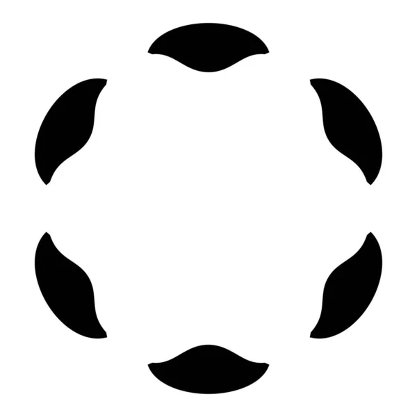 Абстрактный Радиальный Геометрический Векторный Элемент Дизайна Нефигуративный Круглый Элемент Декора — стоковый вектор