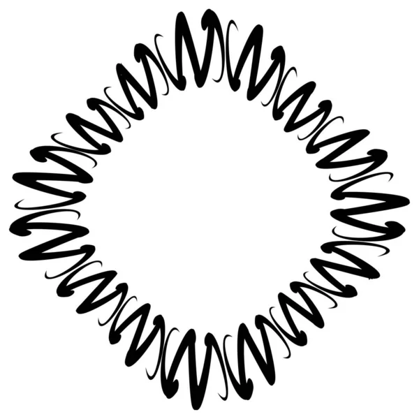 Абстрактний Радіальний Геометричний Векторний Елемент Дизайну Нефігуративний Елемент Кругового Оздоблення — стоковий вектор