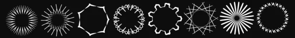 抽象放射状 幾何学的ベクトル設計要素 非比喩的な円形の装飾 ストック ベクトル イラスト クリップ アート グラフィック — ストックベクタ