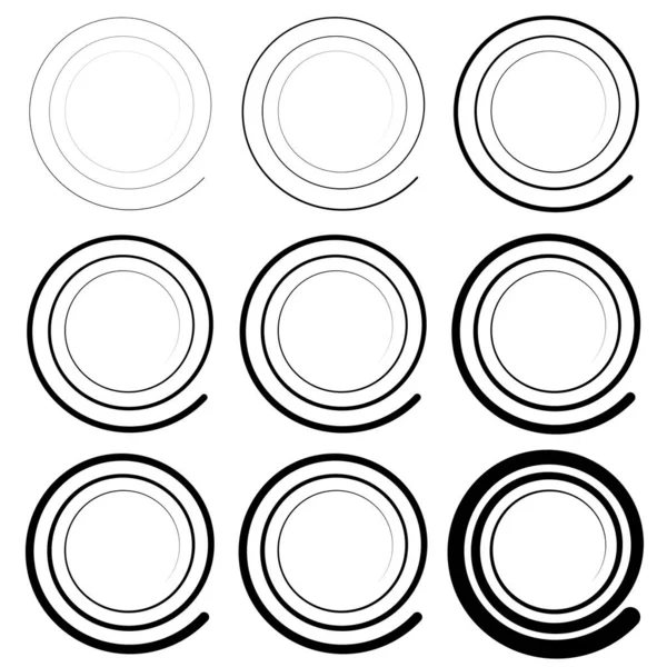 Abstrakt Radiell Geometrisk Vektor Designelement Icke Figurativ Cirkulär Dekoration Element — Stock vektor