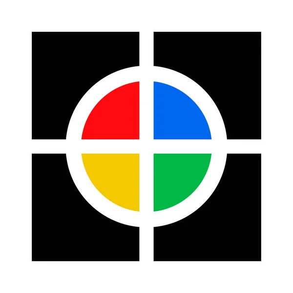 Logo Cuadrado Geométrico Icono Símbolo Abstracto Ilustración Vector Stock Gráficos — Archivo Imágenes Vectoriales