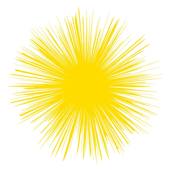 Soyut radyal, geometrik vektör tasarım elemanı. Şekilsel olmayan dairesel dekorasyon ögesi