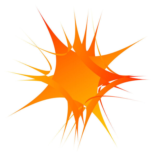 Abstract random geometric shape. Non figural, non figurative artistic illustration