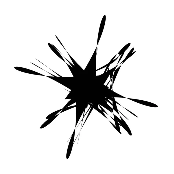 Abstraktní Náhodný Geometrický Tvar Nefigurální Nefigurální Umělecká Ilustrace — Stockový vektor