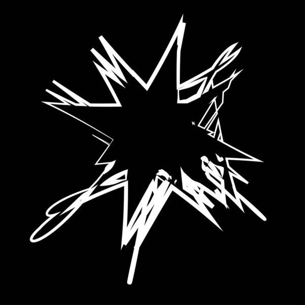 Abstract random geometric shape. Non figural, non figurative artistic illustration