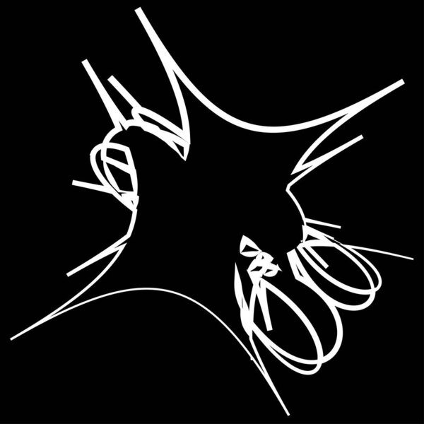 Abstract random geometric shape. Non figural, non figurative artistic illustration